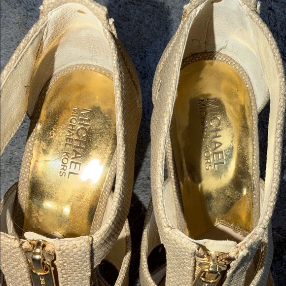 Michael Kors Beige Wedge Sandals - Picture 4 of 4
